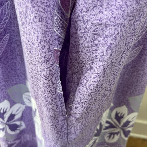 Anthony Richards Size 2X House Dress Purple Floral Muumu Pockets Garden Party - Picture 5 of 7